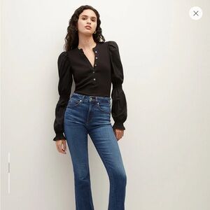 Left Puff Sleeve Veronica Beard top